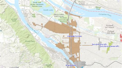 The Corridor Detailed Map Of Interstate Portland Or