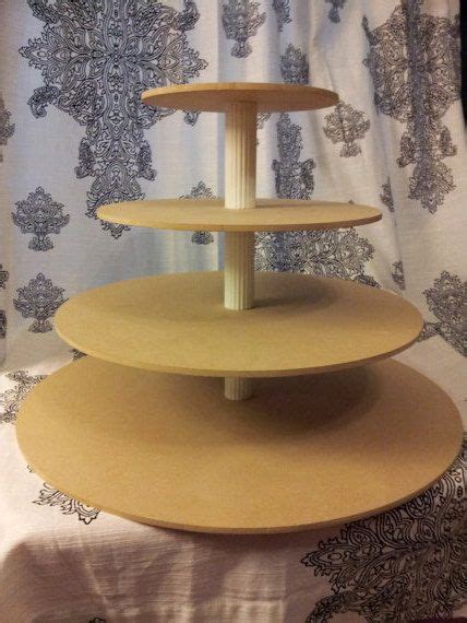 Diy Large Round 4 Tier Cupcake Stand Cake Stand Tower Custom Make Your