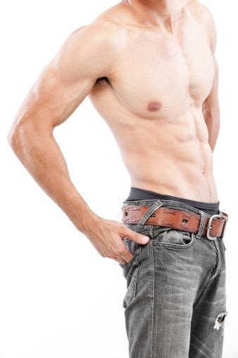 Image Of Muscle Man Posing Stock Photo Download Image