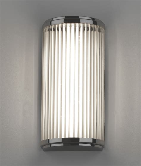 Free delivery & no fuss returns! LED IP44 Wall Light - Rippled Glass H:250mm