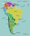 Full political map of South America. South America full political map ...