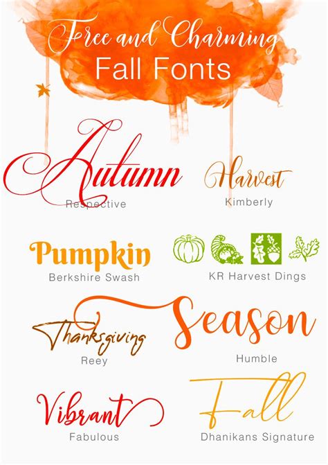 21 Beautiful Fall Fonts You Can Download For Free Artofit