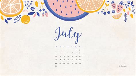 35 Desktop Wallpapers Calendar July 2017