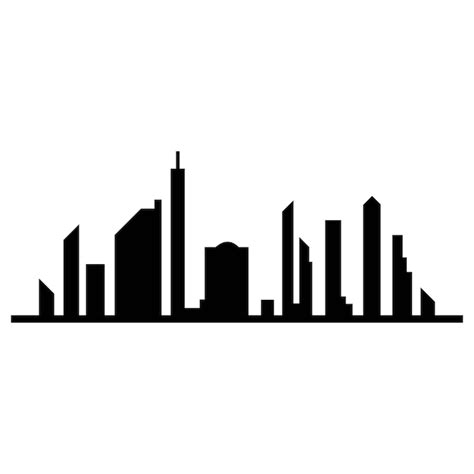 Premium Vector Modern City Skyline Vector Icon Background