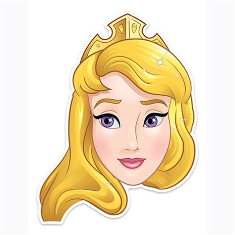 Disney Sleeping Beauty Princess Aurora Cardboard Face Mask For Children
