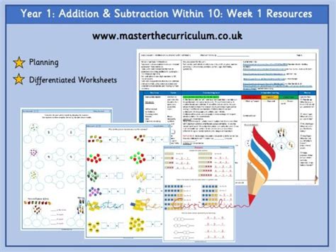 Year 1 Week 1 Addition And Subtraction Within 10 Autumn Term