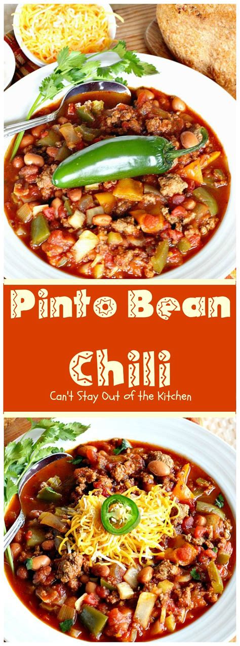 Cook and stir ground beef with seasoned salt in the hot skillet until browned and crumbly, 5 to 7 minutes. Pinto Bean Chili - Can't Stay Out of the Kitchen
