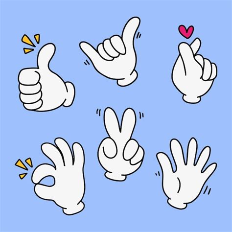 Premium Vector Cartoon Hand Gesture Collection