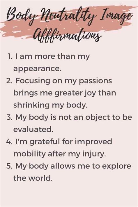 50 Body Neutrality Affirmations To Help Break Free From Appearance