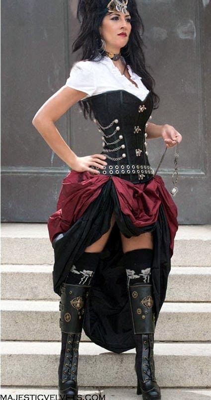3 pc steampunk dickens victorian corset and double bustle skirt steampunk dress steampunk