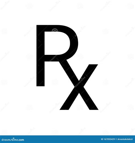 Rx Icon Medical Regular Prescription Symbol Stock Vector