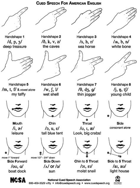 American English Cue Chart With International Phonetic