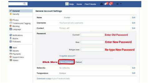 How To Change Password Of Facebook Account Tech World Smart