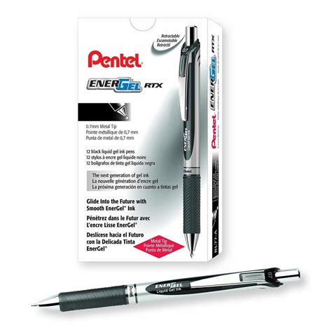 Pentel Energel Liquid Gel Ink Black Retractable Rolling Ballpoint Pen