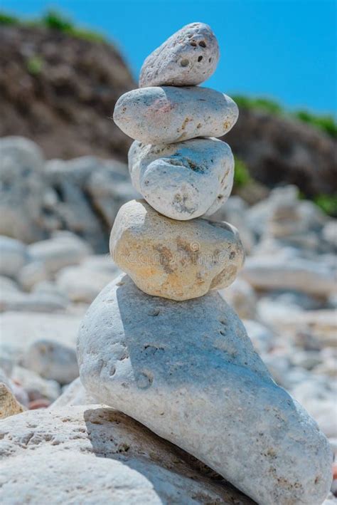 Pile Of Stones Abstract Natural Landscape Stock Image Image Of Coastline Pyramid