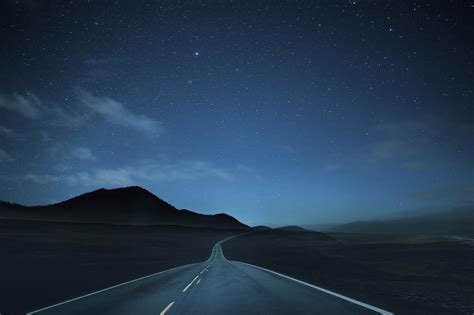 Lonely Road Night Wallpapers Wallpaper Cave