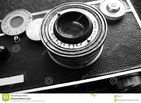 Vintage Camera Black And White Royalty Free Stock