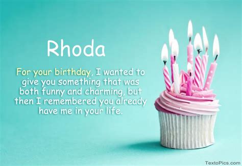 Happy Birthday Rhoda Pictures Congratulations