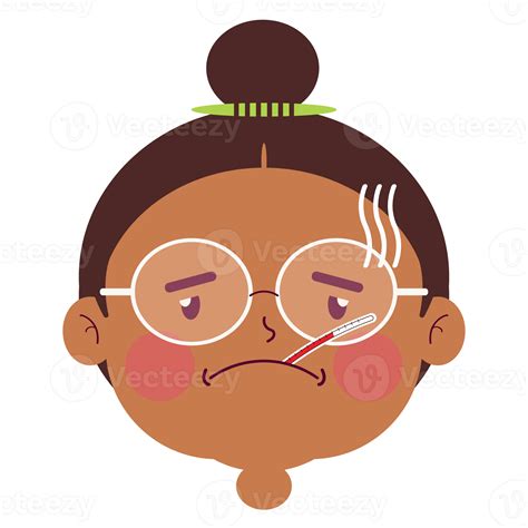 Free Girl Sick Face Cartoon Cute 14320521 Png With Transparent Background