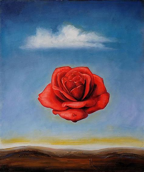The Meditative Rose Salvador Dali Oil Painting Oil