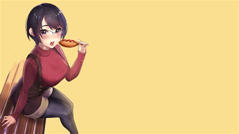 475341 Kagematsuri Glasses Meganekko Open Mouth Food Anime Girls Eating Manga Anime