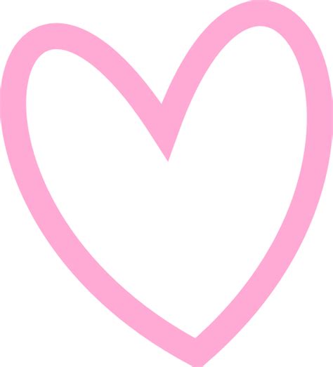 Pink Heart Outline Clipart 20 Free Cliparts Download Images On