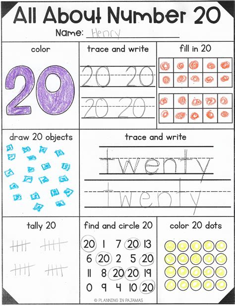 Number Skills Practice Tally Counting Ten Frame Find And Circle