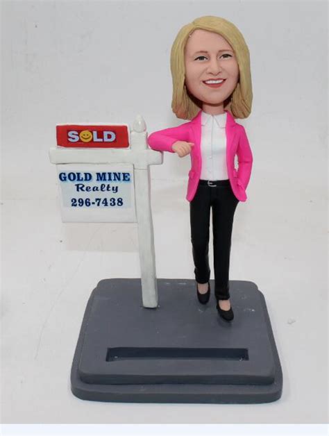 Custom Bobbleheads Realtor Real Estate Agent Female Am1142 2 72