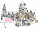 Prague St. Vitus Cathedral Urban Sketching, Prague, Cologne Cathedral ...