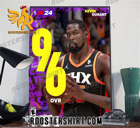 Congrats Kevin Durant 96 Ovr Nba 2k24 Poster Canvas Roostershirt
