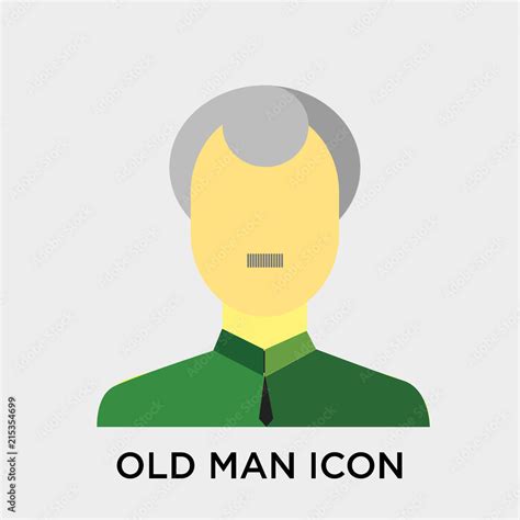 Old Man Icon Vector Sign And Symbol Isolated On White Background Old