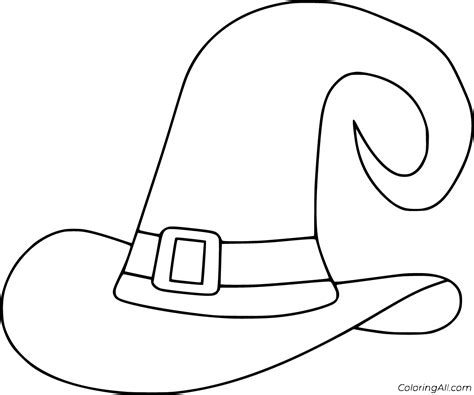 Witch Hat Coloring Pages Coloringall