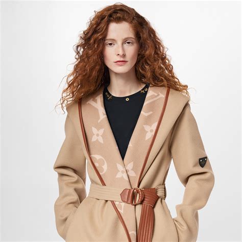 Belted Double Face Hooded Wrap Coat Ready To Wear Louis Vuitton