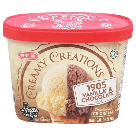 H E B Creamy Creations 1905 Vanilla And Chocolate Ice Cream Shop Ice