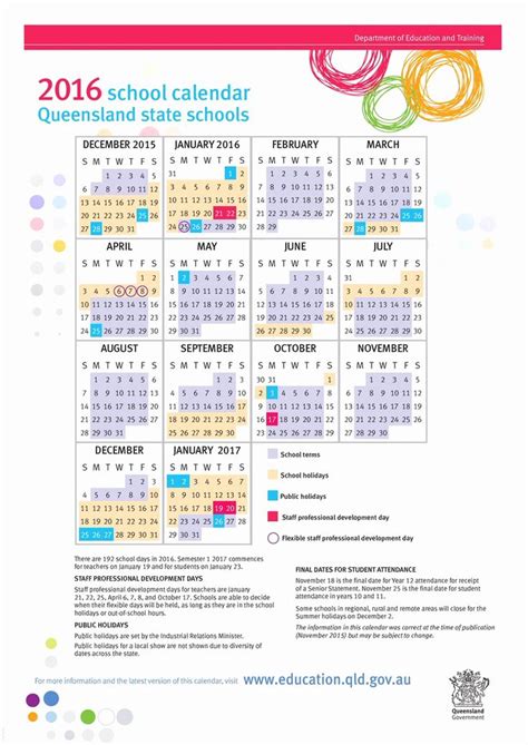 Printable Calendar Queensland 2019 School Holiday Calendar Printable