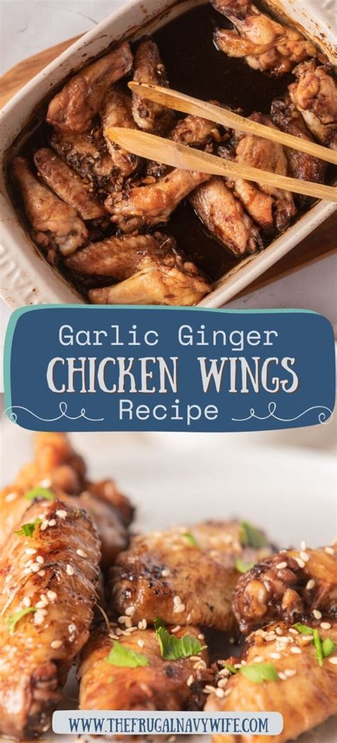 garlic ginger chicken wings recipe the frugal navy wife