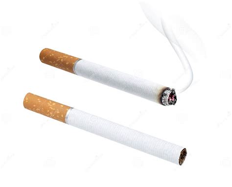 Cigarette Isolated On White Clipping Path Stock Image Image Of