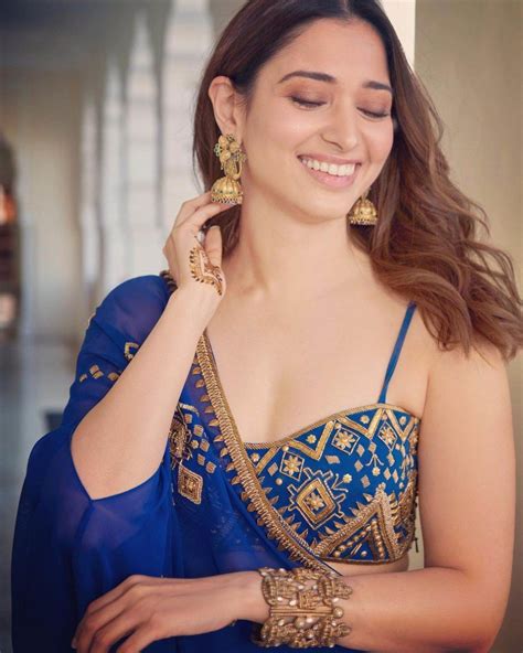 Tamannaah Dons A Blue Indo Western Outfit At Friends Mehndi Ceremony