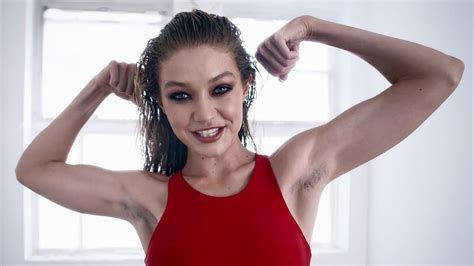 gigi hadid s armpit hair in love advent calendar video was something completely different