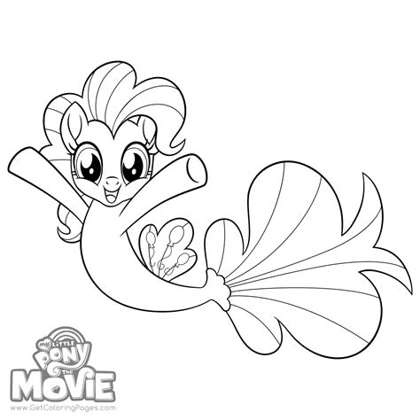 Rainbow dash coloring page from my little pony category. Pinkie Pie Coloring Page Sea Pony - Get Coloring Pages