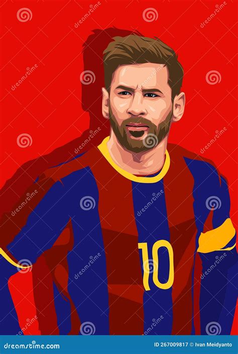 Illustration Of Lionel Messi Barcelona Fc Editorial Photography
