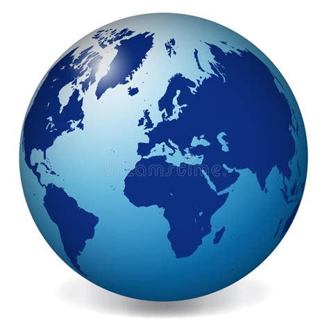 Blue World Globe Map Stock Vector Illustration Of Asia 44465446