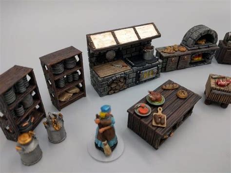 Inn And Tavern Kitchen Verb Dnd Miniature Terrain Dungeons Etsy