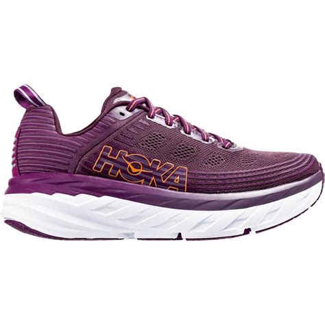 Hoka One One Lace Bondi 6 Running Shoe In Purplewhite Purple Lyst