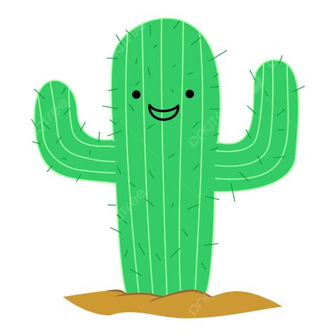 Cute Green Cactus Cute Cactus Green Png And Vector With Transparent