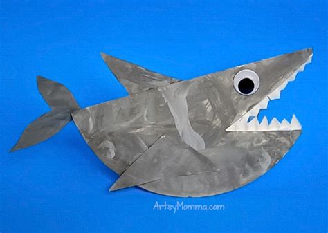 Rocking Shark Paper Plate Craft For Kids Artsy Momma