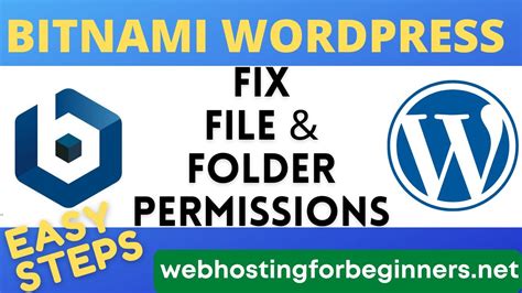 Easily Fix File And Folder Permissions Denied Errors In Bitnami Wordpress Youtube
