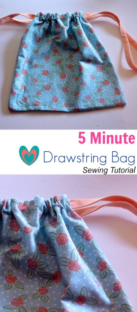 Free sewing patterns every thursday. 5 Minute Drawstring Bag Sewing Tutorial | | On the Cutting ...