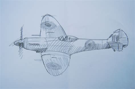 Mk22 Spitfire Sketch Desenhos Anime Desenho