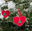 DIY heart shaped Christmas ornaments - I Can Sew This